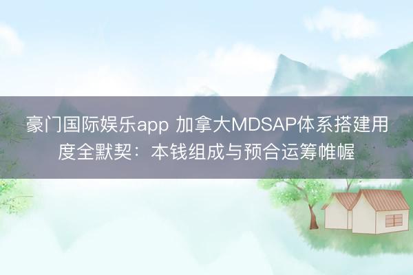 豪门国际娱乐app 加拿大MDSAP体系搭建用度全默契：本钱组成与预合运筹帷幄